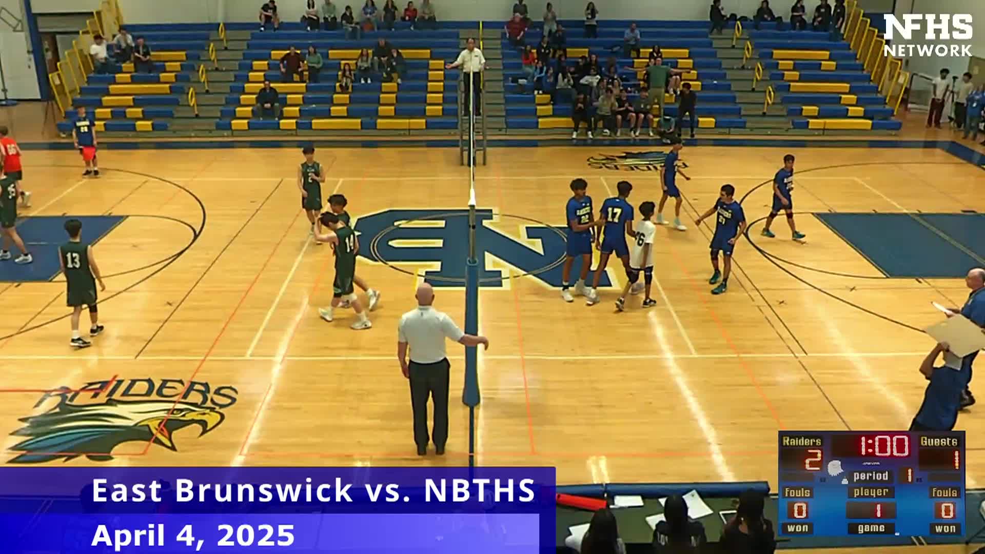 Thumbnail image for High School Boys Volleyball - East Brunswick vs. NBTHS - 4/4/2025