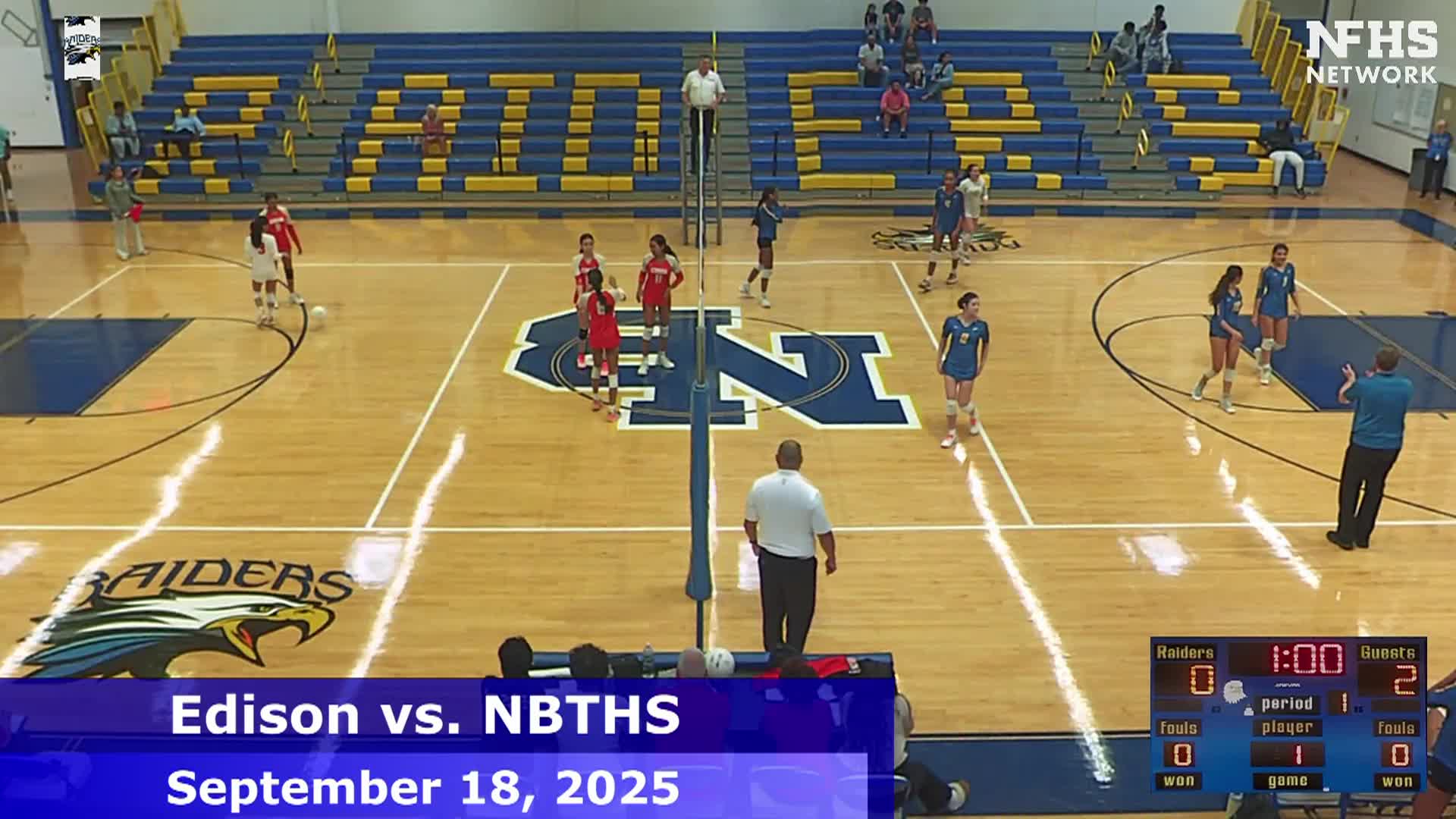 High School Girls Volleyball - Edison vs. NBTHS - 9/18/2025