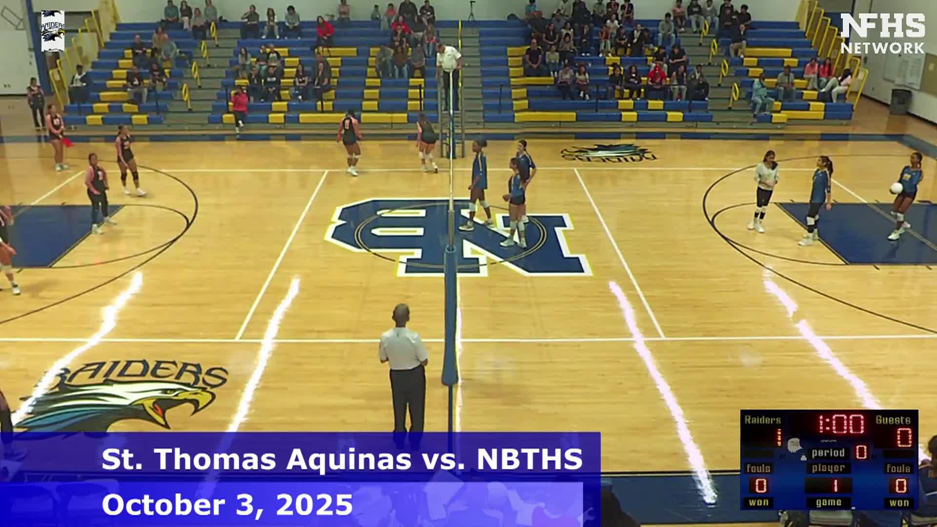 High School Girls Volleyball - St. Thomas Aquinas vs. NBTHS - 10/3/2025