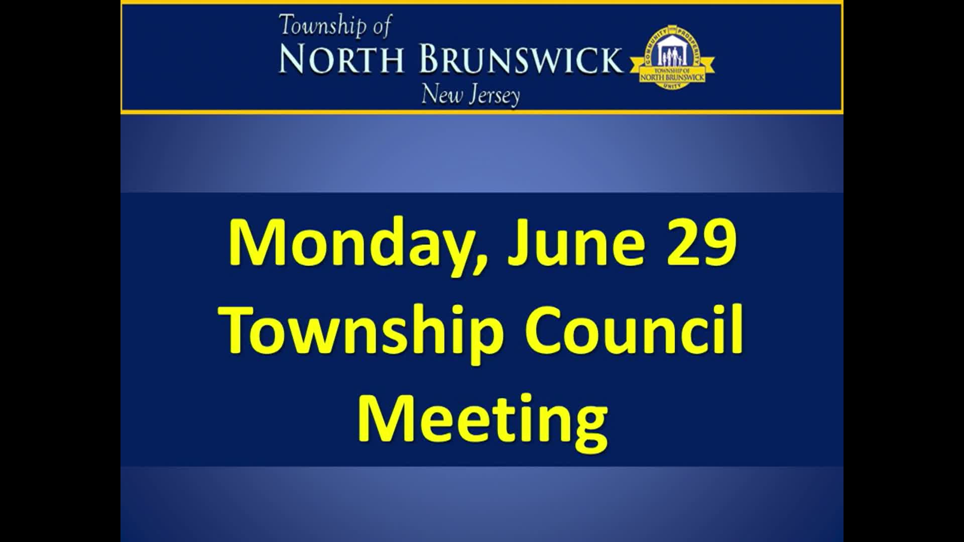 Thumbnail image for Township Council Meeting - 6/29/2026